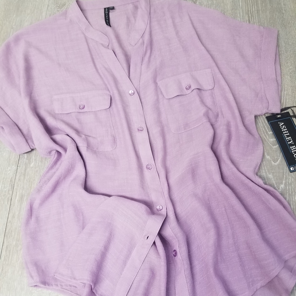 🎉HP Purple Ashley Blue blouse - Picture 8 of 8